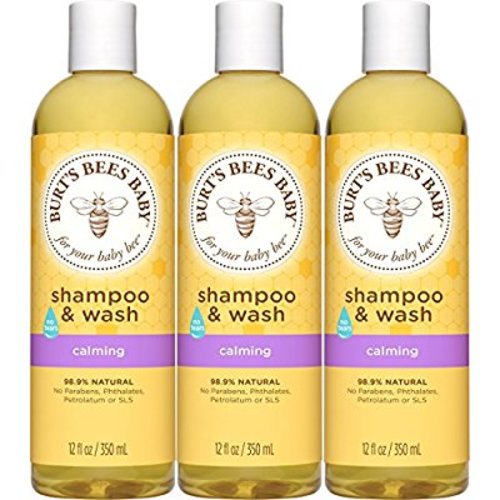 Burt's Bees Baby Shampoo & Wash, Calming Tear Free Baby Soap - 12 Ounce Bottle (Pack of 3)