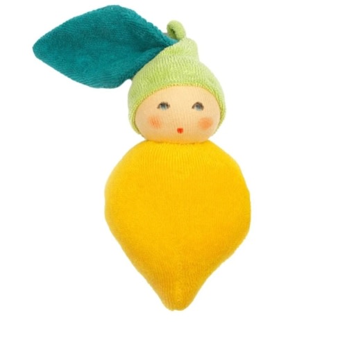 Organic Rattle Doll Lemon