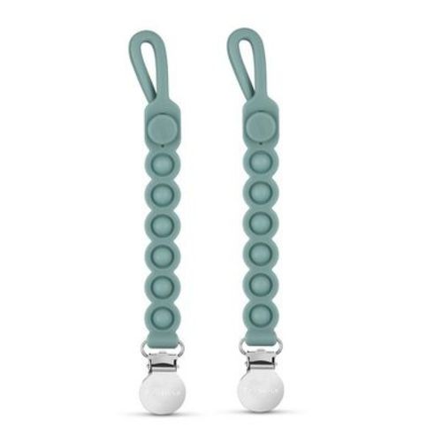 Pop Clip - Sensory Teething Bubble Pop Toy And Pacifier Clip Holder For Baby's And Toddler - Taupe,