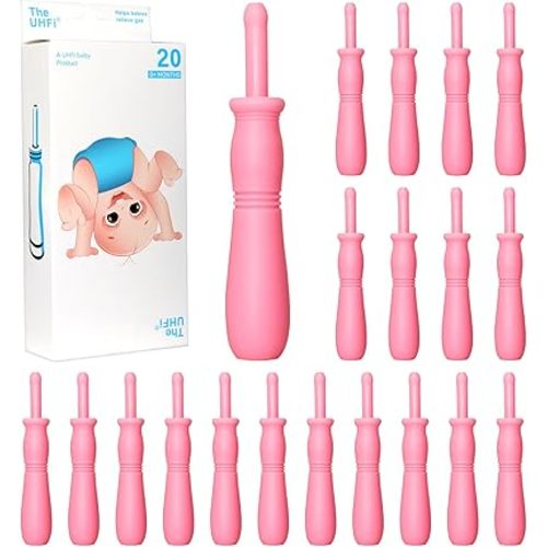 Gas and Colic Reliever for Babies, 20 Count Natural Solution Effective Instant Constipation Gas Relief for Babies Boys Girls Colic and Gas Relief, Pink