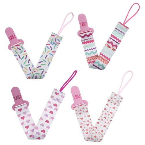 XIRQI 4Pcs Pacifier Clip,Easy to Clean, Keeps Hygiene Pacifier Holder,Anti-Loss Design, Secure and Steady Binky Clips