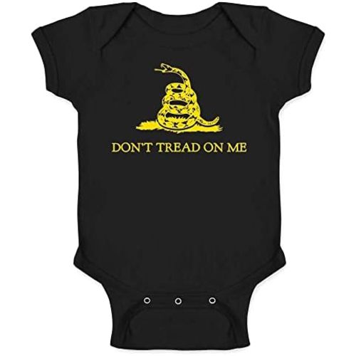 Pop Threads Dont Tread On Me Gadsden Flag Rattlesnake USA Revolution Infant Baby Boy Girl Bodysuit