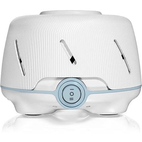 Yogasleep Dohm (White/Blue) | The Original White Noise Machine | Soothing Natural Sound from a Real Fan | Noise Cancelling | Sleep Therapy, Office Privacy, Travel | For Adults & Baby | 101 Night Trial