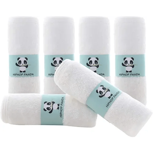 Jumpy Moo's JM Bamboo Baby Washcloths (6 Pack) - Soft, Absorbent