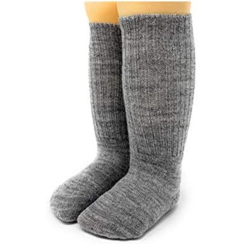 WARRIOR ALPACA SOCKS - Infant & Toddler Baby Alpaca Wool Socks, Unisex, Cuff-able Knee High, Solid, Dye & Bleach Free