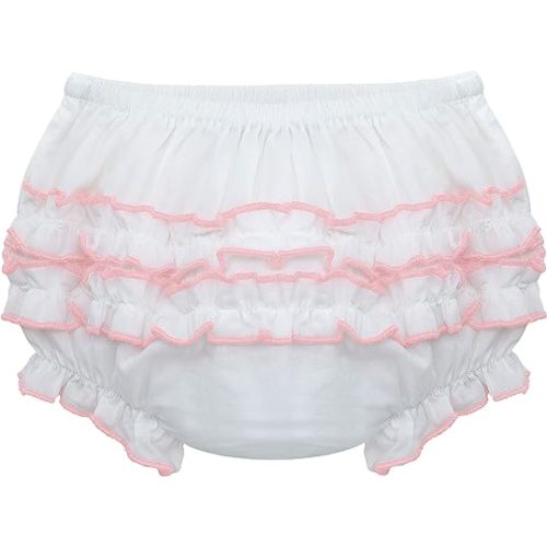 Baby Ruffle Panty Diaper Covers For Girls - Classic Baby Bloomers Diaper Cover
