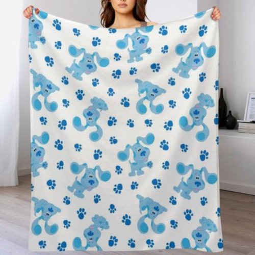 Blue's Clues Blanket Ultra Soft Warm Fleece Throw Blankets for Sofa Office Car Camping Picnic Travel Home, Cozy Plush Flannel Blanket Gift for Boys Girls Adults 30"x40"