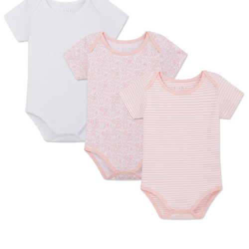 LAKE | Baby | Pima Cotton Pajamas | English Rose Baby Bodysuit Bundle