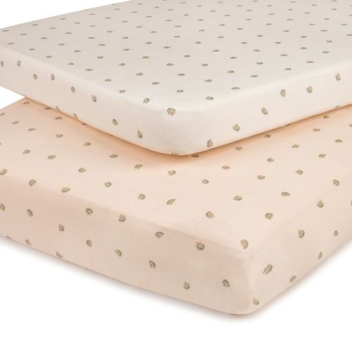 Ely's & Co. Baby Fitted Pack n Play - Mini Crib Sheet 100% Combed Jersey Cotton Pink for Baby Girl 2 Pack