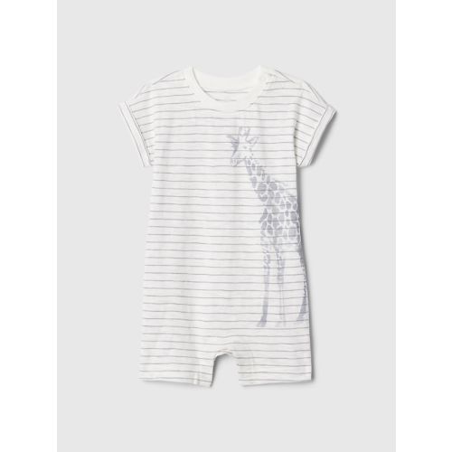 Baby Graphic Shorty One-Piece in cool grey, size: 3-6 M