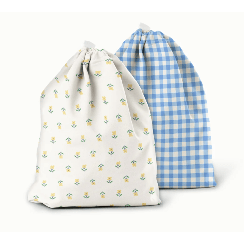 Diaper Wet Bag Duo in FW Buds & Gingham - Use discount code "" ORGANIBB ""!