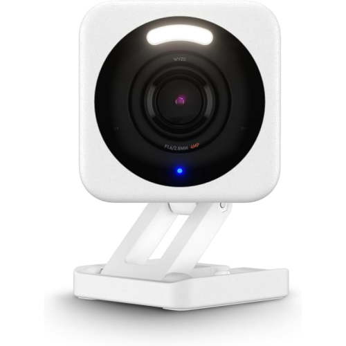 WYZE Cam v4, 2K HD Wi-Fi Smart Home Security Camera, Indoor/Outdoor, Pet/Baby Monitor, Motion Activated Spotlight/Siren, Enhanced Color Night Vision, 2-Way Audio, Local/Cloud Storage, Wired, White