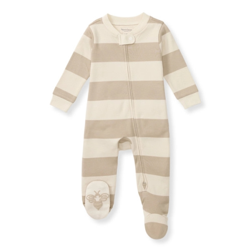 Mommy and Me Rugby Stripe Organic Cotton Sleep And Play Oat