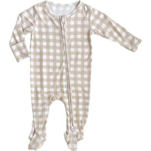 Footie 2-Way Zippered One-Piece, Gingham - Dear Perli | Maisonette