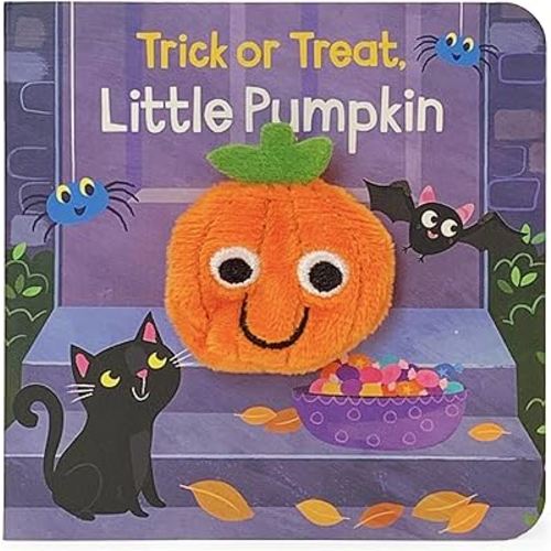 Trick Or Treat Little Pumpkin Finger Puppet Halloween Board Book Ages 0-4 (Children's Interactive Finger Puppet Board Book)