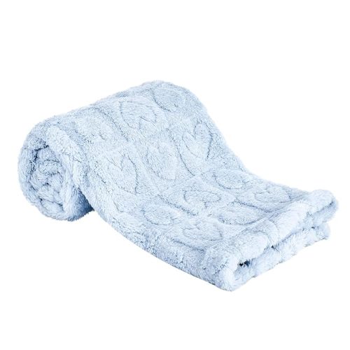 Yurhap Fleece Baby Blanket Heart Checkered, Ultra Soft Cozy Baby Blankets for Boys Girls, Fluffy Infant Toddler Newborn Receiving Gifts for Crib Stroller 30"x40" (Baby Blue)