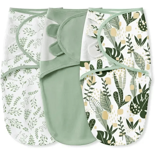 Yoofoss Baby Swaddles for Newborns 100% Organic Cotton, Adjustable Swaddle Sleep Sack 0-3 Months Newborn Swaddle Sack, Breathable Soft(Small)