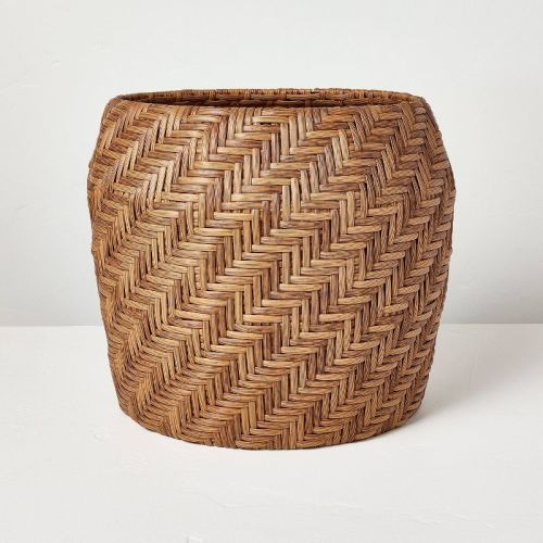 12"x14" Small Round Woven Patterned Outdoor Plant Basket - Hearth & Hand™ with Magnolia