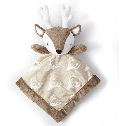 Levtex Home - Baby Deer Security Blanket - Soft and Cuddly Lovey - Plush - Tan, Taupe, Brown - Nursery Gift