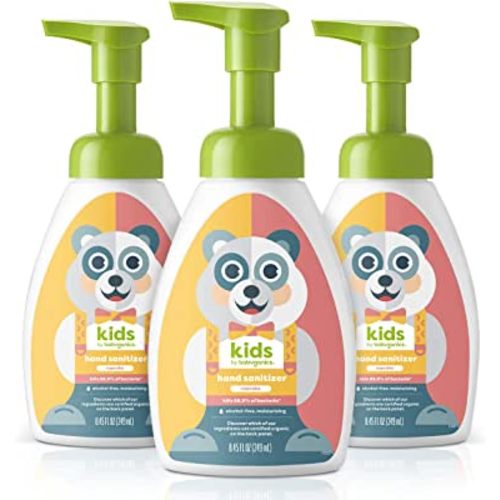 Kids Foaming Pump Hand Sanitizer, Alcohol Free, Cupcake, Kills 99.9% of Common Bacteria, Moisturizing, 8.45 Fl Oz (Pack of 3)