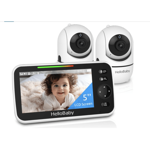 HelloBaby Upgrade 5’’ Baby Monitor with 2 Cameras