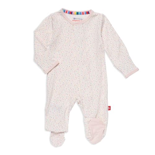 Magnetic Me Girls Modal Magnetic Baby Footie Pajamas | Silky Soft Modal Fabric | Baby Sleepers Available Sizes PRE - 24M