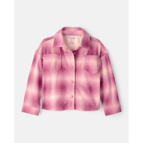 Baby Girl Plaid Long-Sleeve Flannel - Pink - OshKosh | Carter's