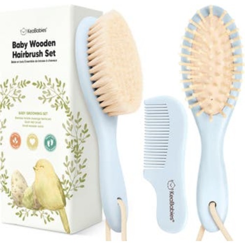 Baby Hair Brush and Comb Set, Medium