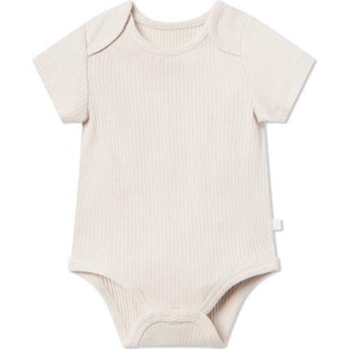 Ribbed Short Sleeve Bodysuit, 3-6M