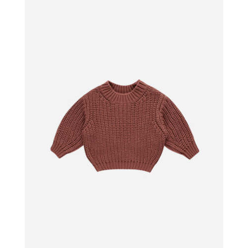 Chunky Knit Sweater || Cranberry