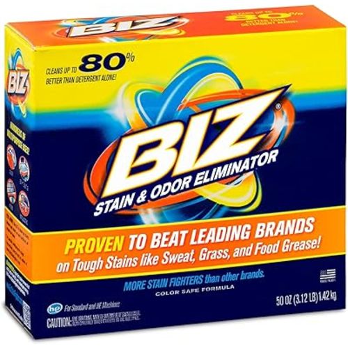 Biz Laundry Detergent Powder Booster, Stain & Odor Removal - 50 Ounces