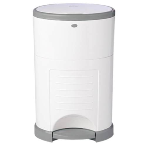Diaper Dekor Classic Hands-Free Diaper Pail | Easiest to Use | Just Step – Drop – Done | Doesn’t Absorb Odors | Most Economical Refill System | 70% Recycled Materials | EKO White