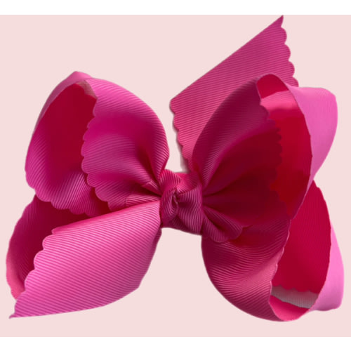 Barbie Scallop Edge Grosgrain Bow