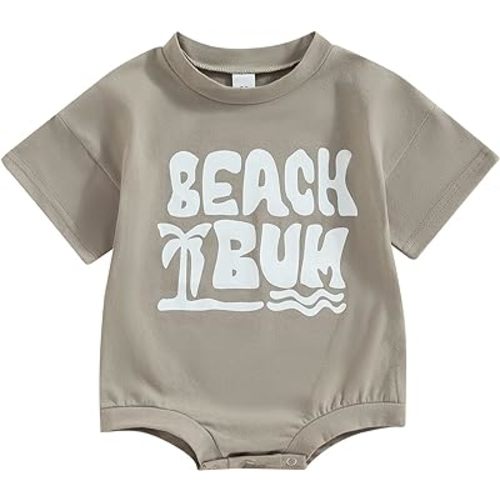 Twopumpkin Baby Bubble Romper Boy Girl Oversized Farm Onesie Retro Rompers Short Sleeve Shirts Summer Clothes Cute Outfits