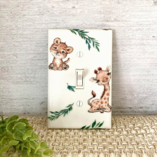 Jungle Nursery Decor, Light Switch Cover, Safari Nursery, Gender Neutral, New Baby Gift