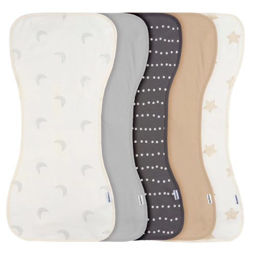 5-Pack Baby Neutral Stars & Moons Jersey Burp Cloths – Gerber Childrenswear