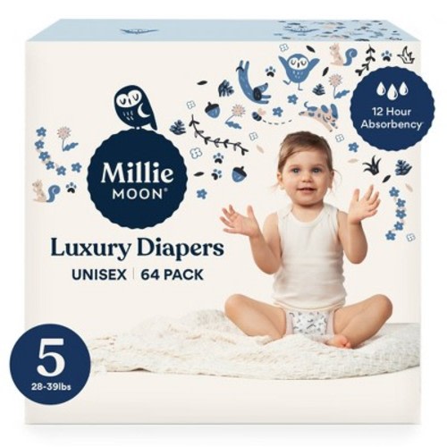 Millie Moon Luxury Diapers - (Select Size and Count)