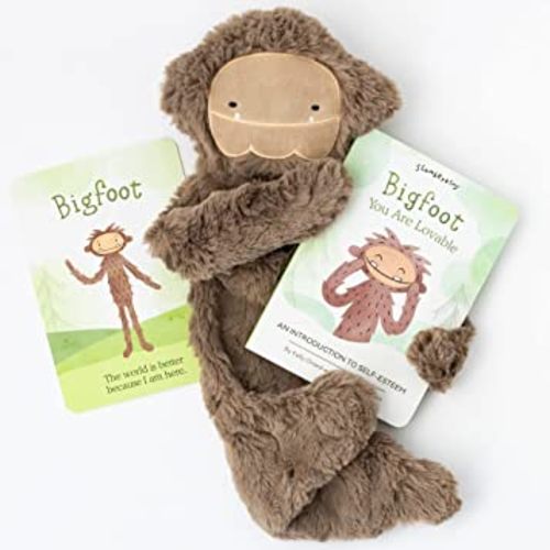Slumberkins 14" Bigfoot Snuggler, Card & Storybook Set | Promotes Confidence, Self-Esteem & Positive Relationships | Social Emotional Learning Soft Plush Toy Gift for Babies & Toddlers, Ages 0+