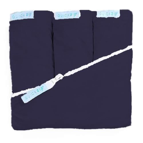 QuickZip Crib Sheet Set - Faster, Safer, Easier Baby Crib Sheets - Includes Deep Navy Wraparound Base & 3 Zip-On Crib Sheets – Deep Navy 100% Cotton - Fits All Standard Crib Mattresses