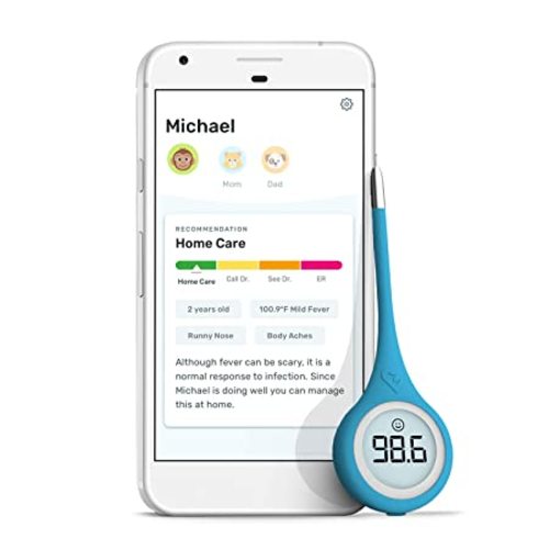 Kinsa Smart Thermometer for Fever - Digital Medical Baby, Kid and Adult Termometro - Accurate, Fast, FDA Cleared Thermometer for Oral, Armpit or Rectal Temperature Reading - QuickCare - Original version