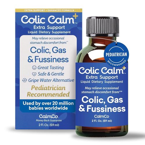Colic Calm Plus - Alternative Gripe Water with Extra Support, Infant Gas Drops for Newborns, Colic & Upset Stomach Relief, Safe & Gentle, Baby Essentials for Digestive Health, 2 fl oz (Pack of 1)