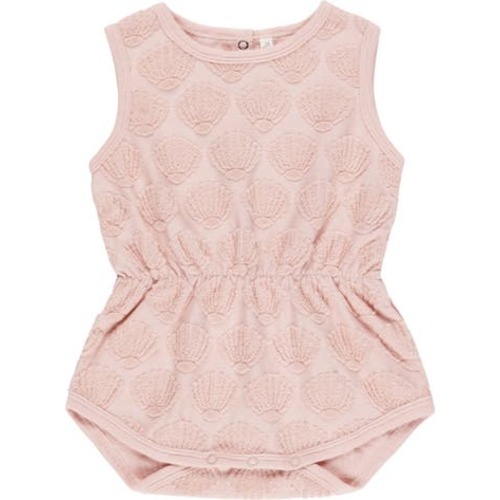 Shell Textured Terry Romper, 18-24M