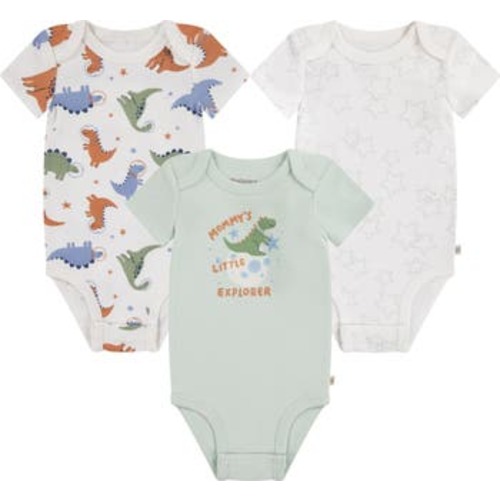 Assorted 3-Pack Organic Cotton Bodysuits