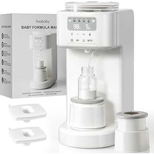 Advanced Baby Formula Dispenser with Automatic Mix & Clean, Fast Formula Maker with Accurate Sensors, Instant Warm Water, Moisture-Proof, Fits Most Bottles & Formula, Dishwasher-Safe (White)