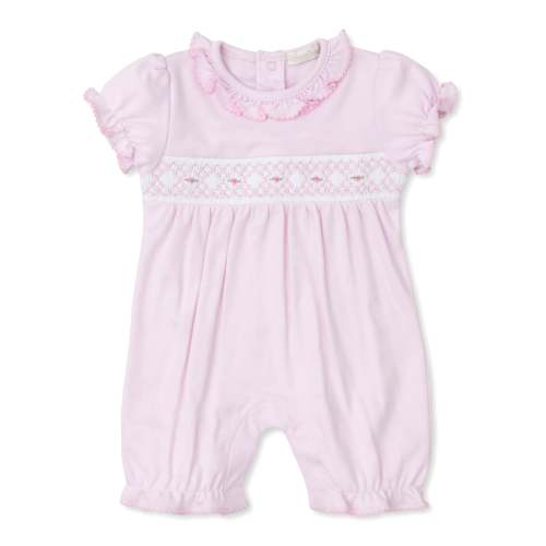 Smocked Dianond Roses Playsuit