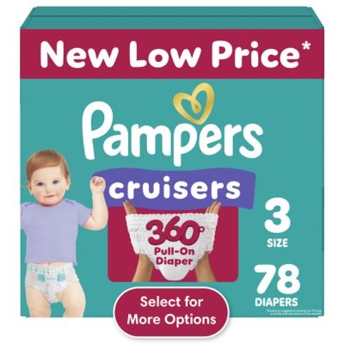 Pampers Cruisers 360 Diapers Size 3, 78 Count (Select for More Options)
