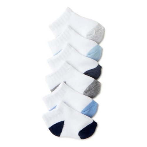 Carter's Child of Mine Baby Low-Cut Terry Socks, Blues, 6-12 Months (Pack of 6)