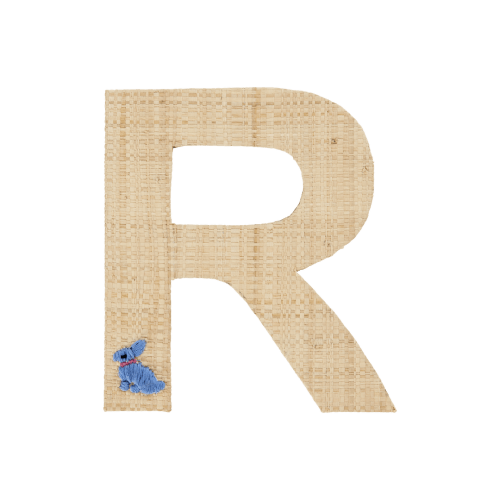 One Raffia Letter Sticker | Girl - R – Rice By Rice