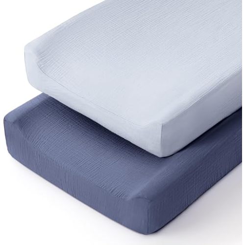 lulumoon Muslin Changing Pad Cover: Baby Diaper Changing Table Pad Cover - Changing Pad Sheets for Girls Boys