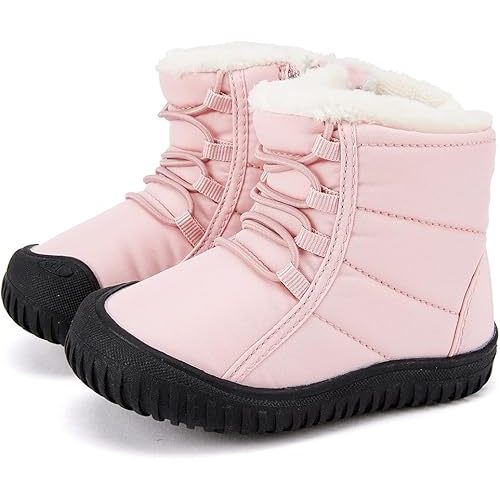 BMCiTYBM Toddler Baby Snow Boots Winter Shoes Boys Girls Cold Weather Baby Faux Fur Shoes